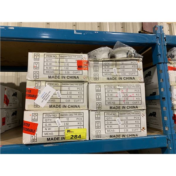 12 BOXES OF 12 TAIKOO LIGHTING SOLOLITE IR4400WH-T24 (AC TYPE 3000K) RESIDENTIAL ELECTRICAL LED D...