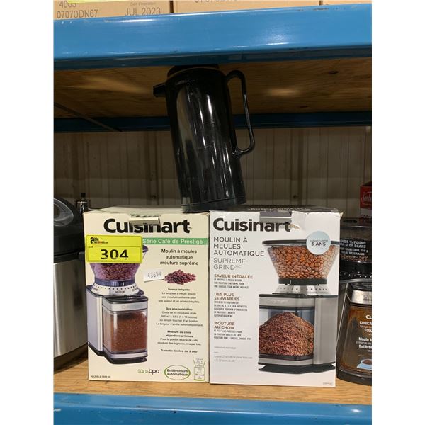 2- CUISINART SUPREME GRIND AUTOMATIC BURR MILL & BLACK HOT WATER FLASK