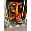 Image 2 : GREATBEAR ORANGE HEAVY DUTY HYDRAULIC SKID STEER TREE CUTTER ATTACHMENT