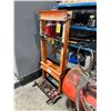 Image 2 : PIT BULL ORANGE 20 TON PNEUMATIC / HYDRAULIC SHOP PRESS WITH ASSORTED DIES & ATTACHMENTS