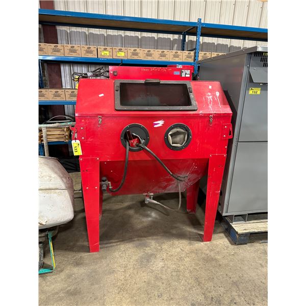 SBC 420 120V RED INDUSTRIAL 48"W X 24"D X 65"H ABRASIVES BLASTING CABINET