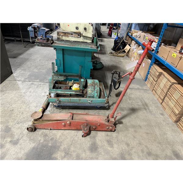 RED MOBILE HEAVY DUTY HYDRAULIC MOBILE FLOOR JACK