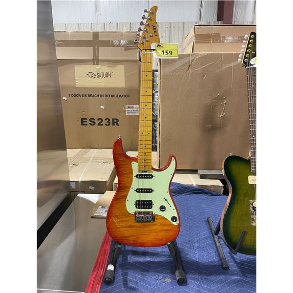 EART CORSAIR NK-C3 MAHOGANY BURLED BODY 6 STRING ELECTRIC GUITAR WITH MAPLE NECK