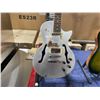 Image 2 : XAVIERE SILVER METALLIC BODY 6 STRING ELECTRIC GUITAR WITH WALNUT INLAY NECK ( SMALL CRACK UNDER