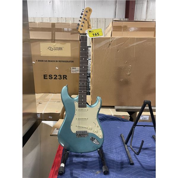 TAGIMA TW SERIES 530 BLUE METALLIC WOOD BODY 6 STRING ELECTRIC GUITAR WITH WALNUT NECK