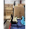 Image 1 : SLICK BLACK WOOD BODY 6 STRING ELECTRIC GUITAR WITH MAPLE NECK