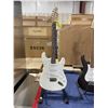 Image 1 : XS CUSTOM MADE VINTAGE SERIES WHITE WOOD BODY 6 STRING ELECTRIC GUITAR WITH WALNUT NECK