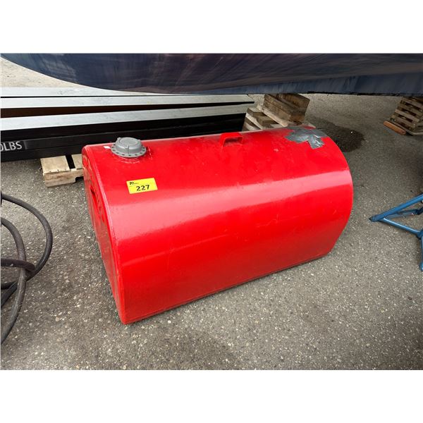 4'W X 29"D X 2'H RED METAL INDUSTRIAL TIDY TANK ( NO PUMP, HOSE OR NOZZLE )