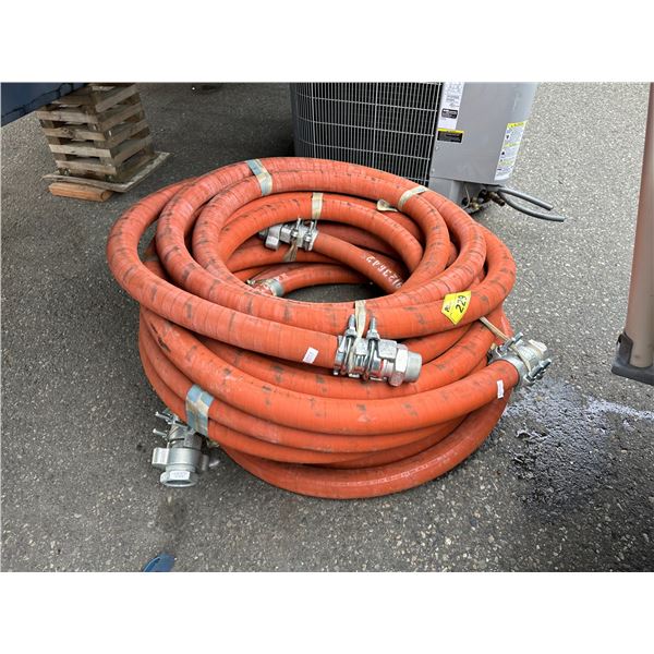 5 ROLLS OF 2" X 30' INDUSTRIAL SUCTION HOSE DIXON 450 F MAX COUPLED