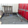 Image 1 : ASSORTED INDUSTRIAL SCAFFOLDING UPRIGHTS, CROSSBARS & WHEELS