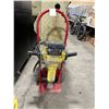 Image 1 : BOSCH BRUTE ELECTRIC INDUSTRIAL DEMOLITION HAMMER ON RED 2 WHEEL MOBILE STAND