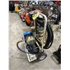 Image 2 : POLYQUIP BLUE/WHITE INDUSTRIAL MOBILE ELECTRIC ASSISTED STIPPLE MACHINE WITH HOSE