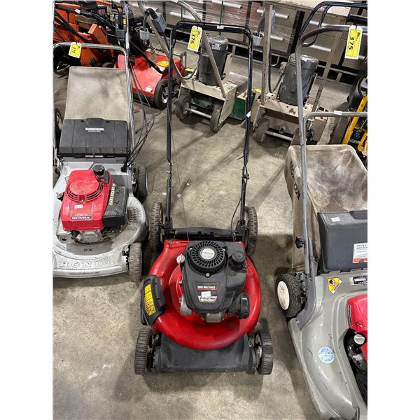 YARD MACHINES RED 140CC WALK BEHIND GAS OPERATED LAWN MOWER WITH POWERMORE ENGINE