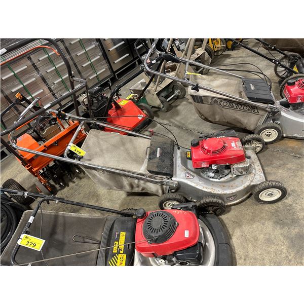 HONDA HR214 GREY WALK BEHIND GAS OPERATED LAWN MOWER