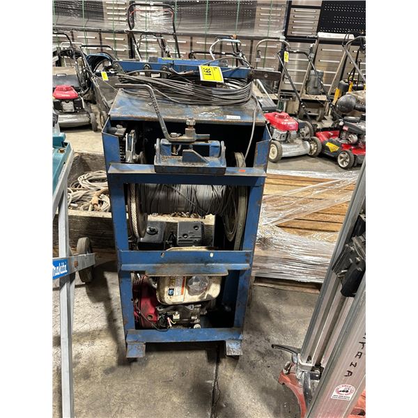 RGC PRO DRIVE MOBILE INDUSTRIAL GAS POWERED CABLE HOIST ( MAY NEED REPAIR )