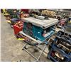 Image 3 : MAKITA 2705 10" PORTABLE 120V ELECTRIC BENCHTOP TABLE SAW ON MAKITA MOBILE FOLDING TABLE SAW STAND