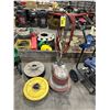 Image 1 : CLARKE COMMERCIAL ELECTRIC FLOOR BUFFER / SANDER WITH ASSORTED DISC ATTACHMENTS