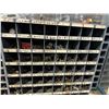 Image 2 : 72 SLOT GREY METAL INDUSTRIAL HARDWARE SORTER WITH ASSORTED HARDWARE ON MOBILE CART