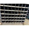 Image 3 : 72 SLOT GREY METAL INDUSTRIAL HARDWARE SORTER WITH ASSORTED HARDWARE ON MOBILE CART