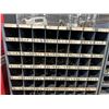 Image 2 : 72 SLOT GREY METAL INDUSTRIAL HARDWARE SORTER WITH ASSORTED HARDWARE