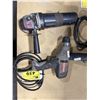 Image 2 : ASSORTED CORDED HAND TOOLS INCLUDING: CRAFTSMAN 89PM ANGLE GRINDER, CRAFTSMAN 68PF DRILL & BLACK &