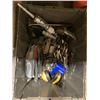 Image 2 : PLASTIC FOLD TOP BIN WITH ASSORTED HAND TOOLS ( BIN INCLUDED )