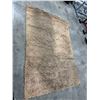 Image 2 : GREY BURLED 117"L X 77"W DESIGNER AREA RUG & BEIGE SHAG AREA RUG