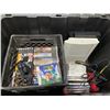 Image 2 : BLACK PLASTIC BIN OF PLAYSTATION 2 & PLAYSTAION 3 WITH ASSORTED CONTROLLERS, CORDS & GAMES