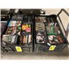 Image 2 : 5 BLACK CRATE OF ASSORTED MOVIE/ENTERTAINING DVDS