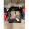 Image 1 : LARGE PLASTIC BIN OF ASSORTED INDUSTRIAL HEAVY DUTY STRAPS