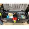 Image 2 : COLEMAN ONEPEAK POP UP SHELTER, CAMPING CHAIRS, & RUBBERMAID STORAGE BIN OF ASSORTED CAMPING