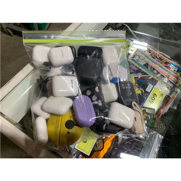 BAG OF ASSORTED WIRELESS AIRPODS/ EARBUDS