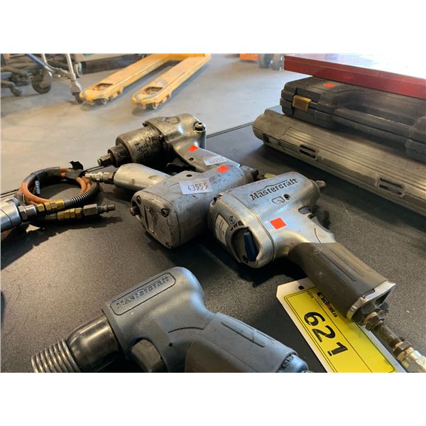 3 ASSORTED COMMERCIAL HEAVY DUTY PNEUMATIC IMPACT WRENCH
