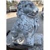 Image 2 : Pair of Concrete Lion Statues