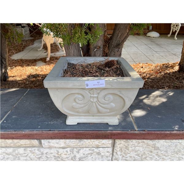 Three Matching Square Flower Pots