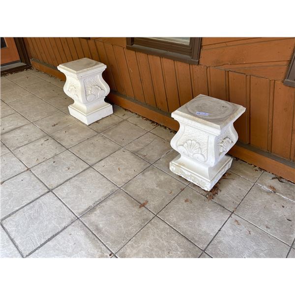 Two Concrete Plant Stands