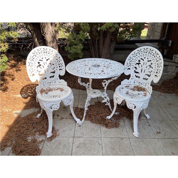 Iron Cafe Garden Table and Chairs