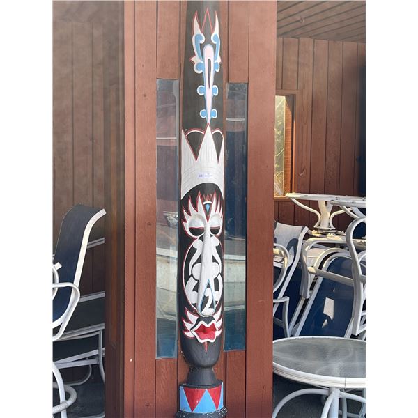 Pair of Giant Tiki Wall Hangers