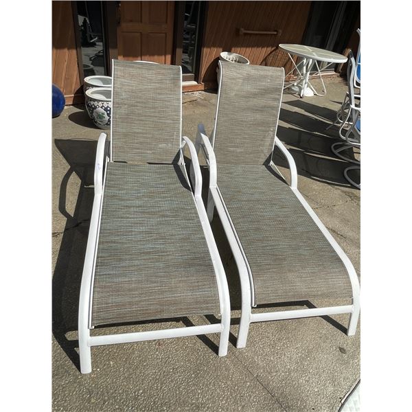 Pair of Aluminum Patio Loungers