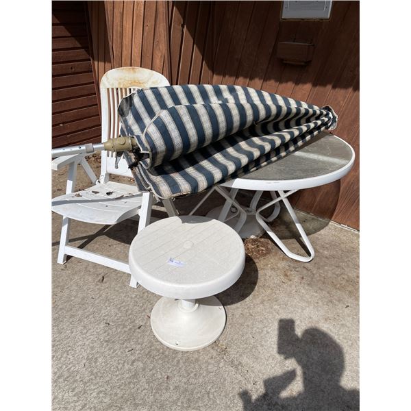 Misc. Patio Set with Umbrella Stand