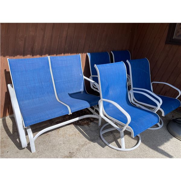 Four Poolside Chairs & Love Seat