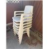 Image 1 : Six Plastic Patio Chairs