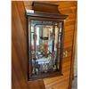 Image 1 : Asian Styled Mirror Backed  Curio Cabinet - Contents Not Included  18W x 36H x 7D