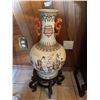 Image 1 : Large Chinese Vase on a Beautiful Wooden Stand 19H x 12D