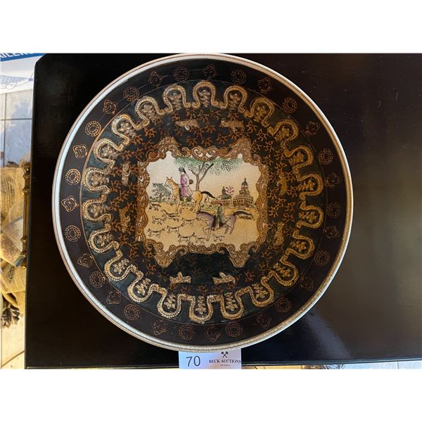 Decorative Pottery Plate - Chinese Themed - 12Diameter