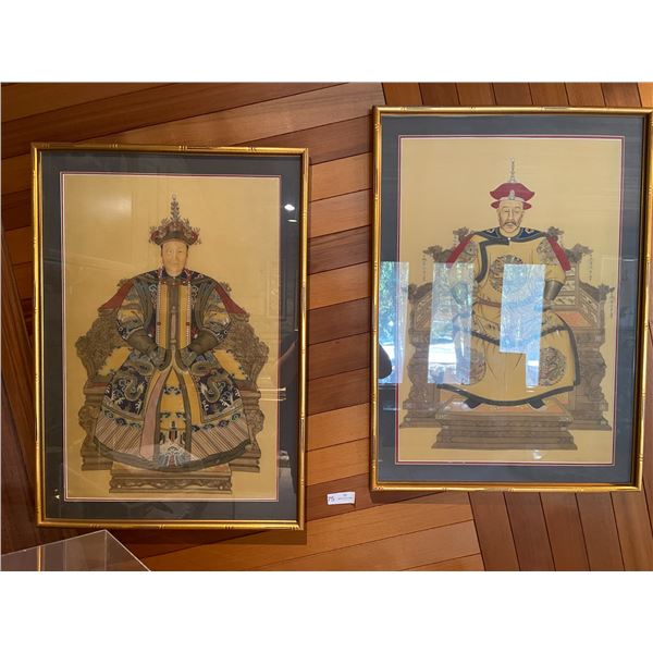 Pair of Emperor Paintings/Drawings - 24W x 34H