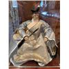 Image 1 : Impressive Paper Mache Emporer Statue with Display Case - 17.5W x 12D x 18H