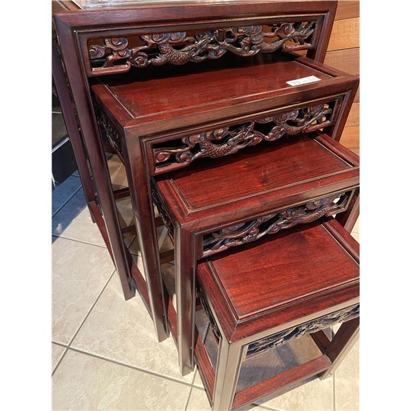 Mahogany Nesting Tables - Largest 20L x 14W x 22.5H