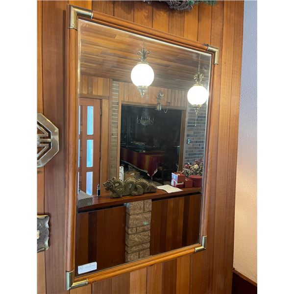 Large Mid Century Modern Designer Mirror - 27W x 38H