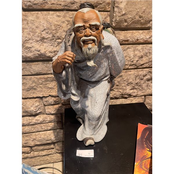 Clay Pottery Statue of Wiseman - 21H